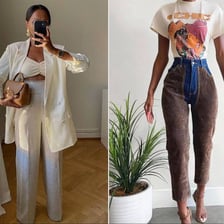 Person taking a mirror selfie to show an outfit