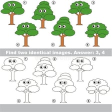 Illustration comparing two similar objects
