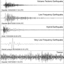 A seismograph tracing small tremors.