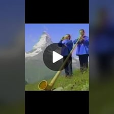 A singer yodeling in a Ricola advertisement