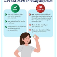 A person taking ibuprofen to relieve a headache