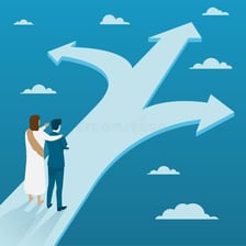 An illustration of one person respectfully accepting another person’s decision.