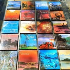 A collection of compact discs used for recorded music.