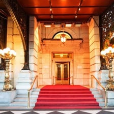 A velvet rope restricting entry to an exclusive venue
