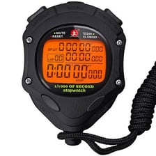 A stopwatch representing a second as a unit of time.