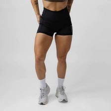 An athlete wearing shorts during exercise.