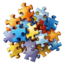 A disorganized heap of assorted objects