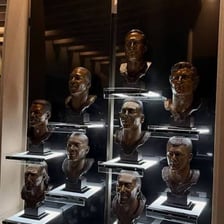 Statues displayed in a hall of fame
