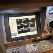 An automated teller machine used to withdraw cash