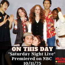 A vintage promotional image associated with Saturday Night Live’s 1975 debut.
