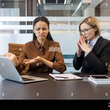 A person expressing an opinion during a discussion.