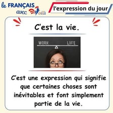 A visual representation of the French expression meaning “that’s life.”