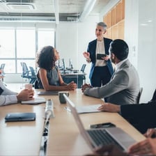 A corporate executive in a boardroom