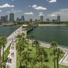 The waterfront skyline of St. Petersburg, Florida