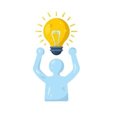 An illustration representing understanding or grasping an idea