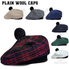 A flat Scottish-style tam cap.