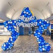 A celebratory event marking the opening of a large venue