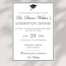A doctoral candidate defending a dissertation before an academic committee.