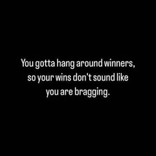A person enthusiastically describing an accomplishment to others.