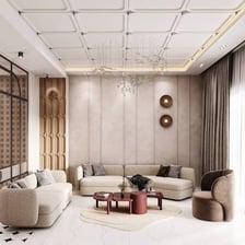 A refined formal interior with graceful, tasteful furnishings.
