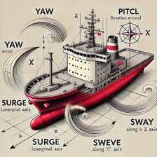 A ship turning as it maneuvers on the water.