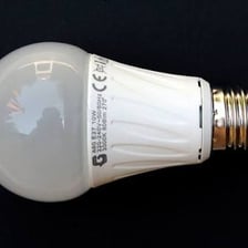 Light being released from a lamp.
