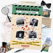 A detective novel beside crime-solving clues