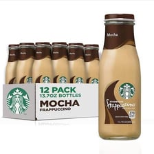 A Starbucks Mocha Frappuccino topped with whipped cream.