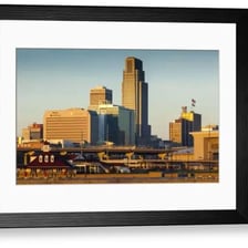 The Omaha skyline along the Missouri River.
