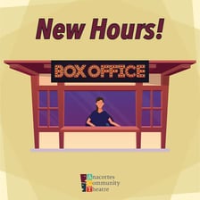 A theater box office counter where reserved tickets can be picked up.