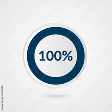 A completely filled pie chart representing the whole amount.