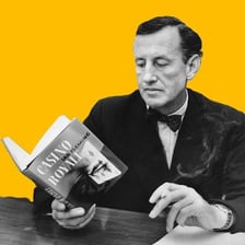 A portrait of British novelist Ian Fleming