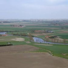 A view of the Yser River flowing through Flanders.