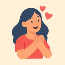Person showing strong affection for another person