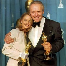 Jodie Foster at an awards event associated with her two Best Actress Oscars.