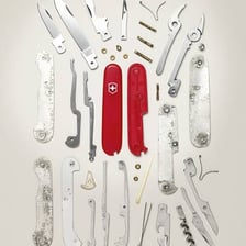 An object separated into several pieces.