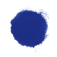 A cyan color swatch beside a printing ink cartridge.