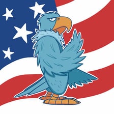 Sam Eagle, the patriotic Muppet character.