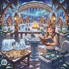 Calendar page for December marked with the winter solstice