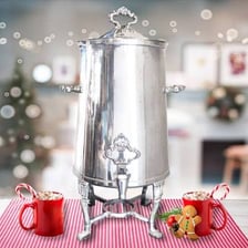 Large urn used to hold and serve hot tea