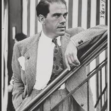 A portrait of film director Frank Capra