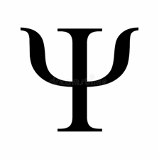 An educational chart showing the uppercase Greek letter psi, Ψ.