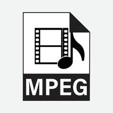 A digital video file represented by an MPEG format icon