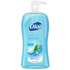 A bottle of Dial body wash.