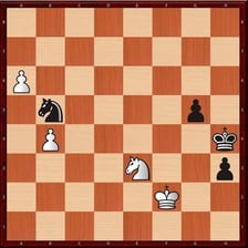 A chessboard showing a late endgame position with few pieces