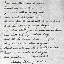 Handwritten poem presented as a tribute