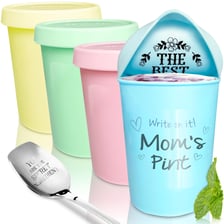 A pint-sized container of ice cream.
