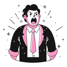 An illustration of a person looking naively surprised.