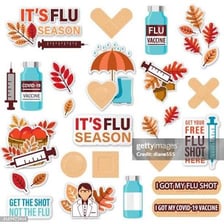A person receiving a seasonal flu vaccination