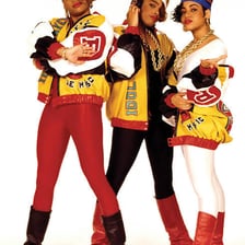 Salt-N-Pepa performing as a three-member music group